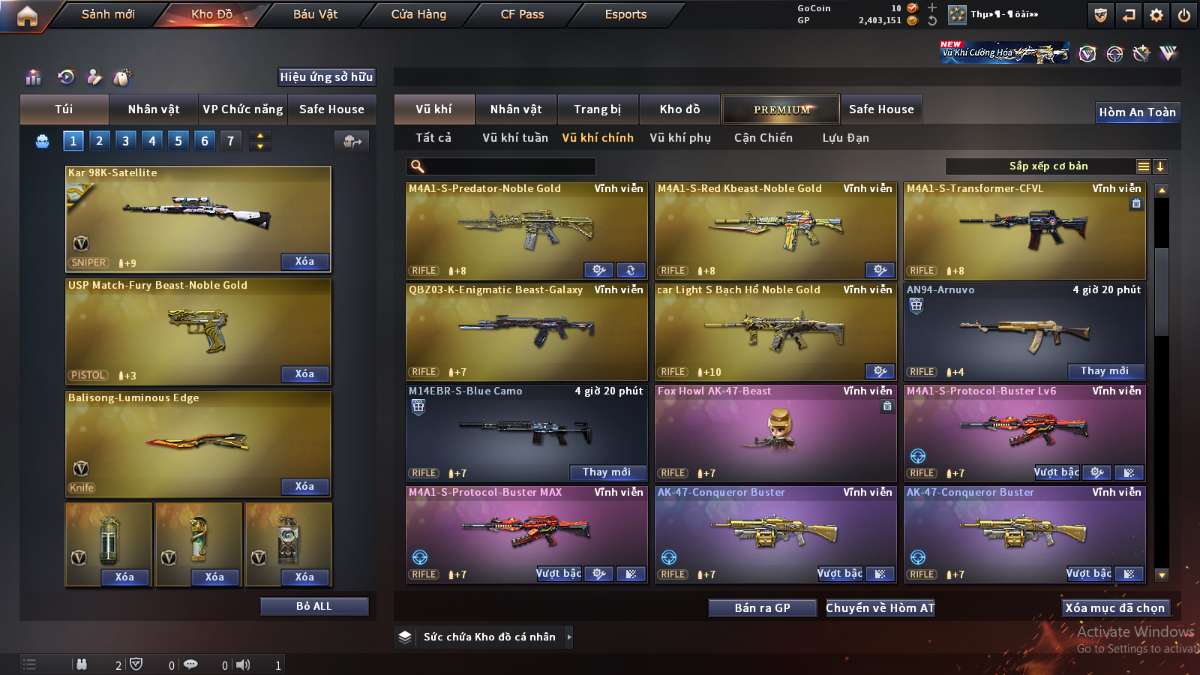 shop acc cf uy tin gia re